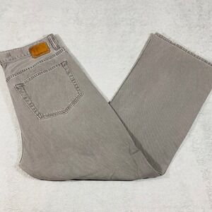 Gap Relaxed Boot Fit Jeans Mens 34x30 Grey Cotton Canvas Denim Pants